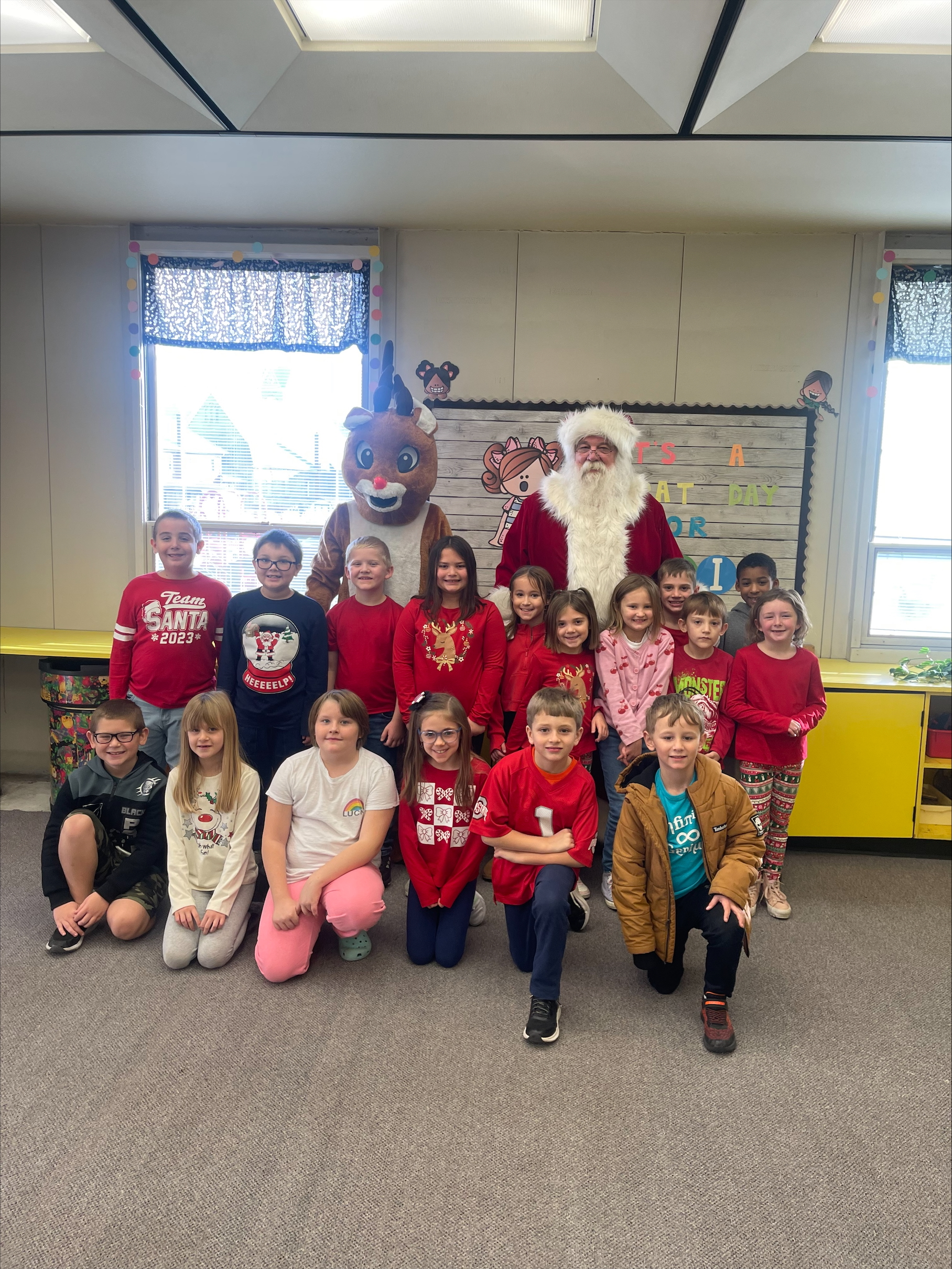 Santa & Rudolph Visits the Penn Cambria Primary School